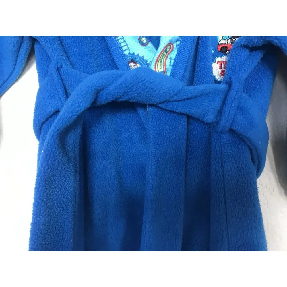 Thomas & Friends Tank Robe Boys Size 4/5 Blue Tie‎ Waist